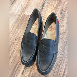 Marc Joseph New York Penny Loafers Leather Womens 7.5 Grey Excellent Shoes
